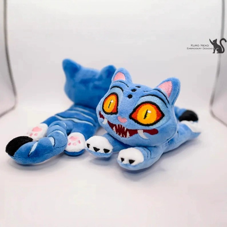 18cm KPOP DEMON HUNTERS  Blue Tiger Plush Toy with Top Hat - 68g Cartoon Stuffed Animal 17