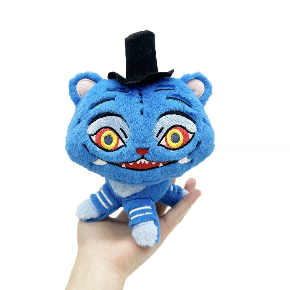18cm KPOP DEMON HUNTERS  Blue Tiger Plush Toy with Top Hat - 68g Cartoon Stuffed Animal 11