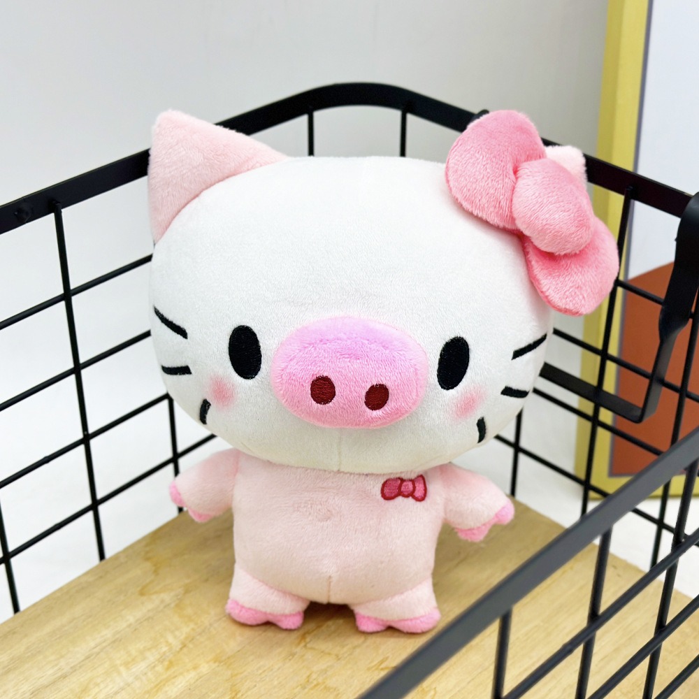 19cm Soft Hello Piggy Cute Pink Pig Plush Toy with Bow  Stuffed Animal Doll 11