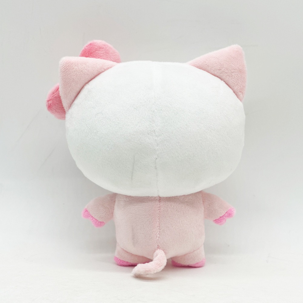 19cm Soft Hello Piggy Cute Pink Pig Plush Toy with Bow  Stuffed Animal Doll 19