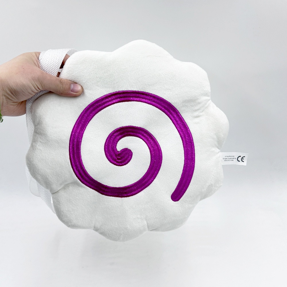 28cm Plush Crossbody Bag for Cosplay & Daily - Spiral Cloud Design, 135cm Strap, 142g 17