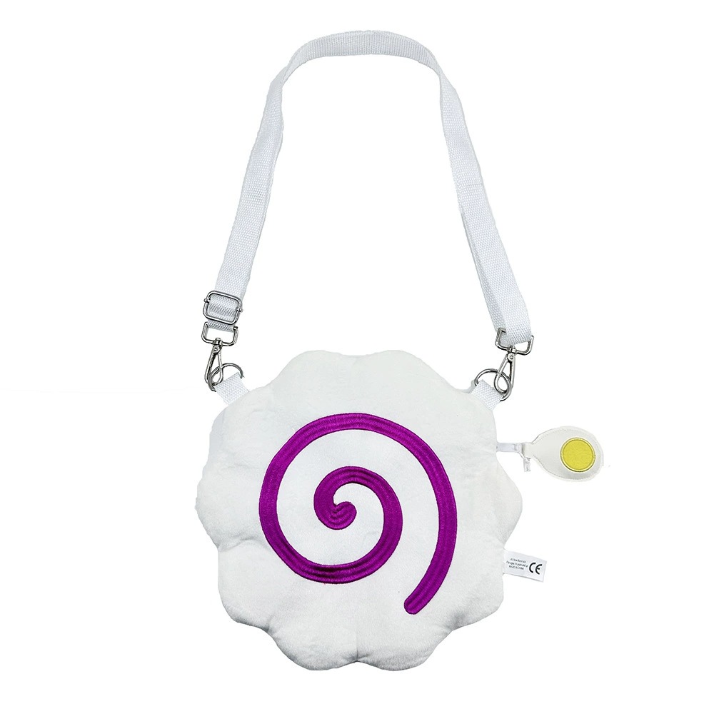 28cm Plush Crossbody Bag for Cosplay & Daily - Spiral Cloud Design, 135cm Strap, 142g 18
