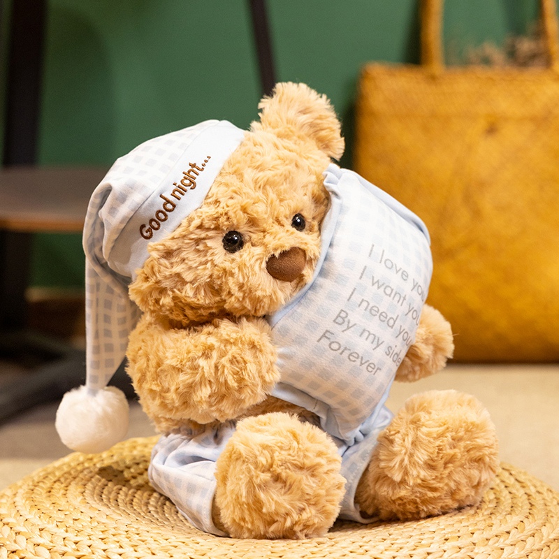 Pyjama douillet - Peluche ours en peluche - Ours en peluche tout doux avec adorable pyjama, parfait pour les câlins et la chambre d'enfant 15