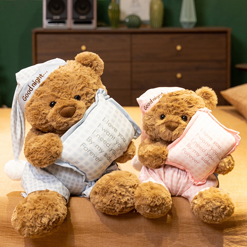 Pyjama douillet - Peluche ours en peluche - Ours en peluche tout doux avec adorable pyjama, parfait pour les câlins et la chambre d'enfant 14