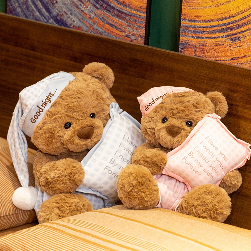 Pyjama douillet - Peluche ours en peluche - Ours en peluche tout doux avec adorable pyjama, parfait pour les câlins et la chambre d'enfant 16