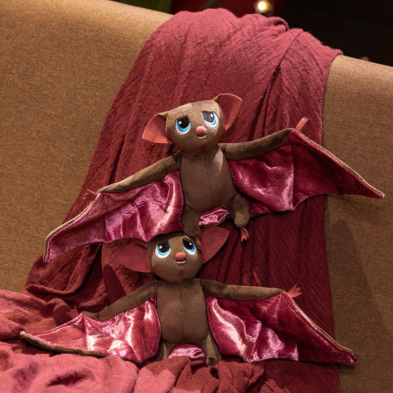 Adorable Vampire Bat Plush Toy - Soft Stuffed Creature with Spooky Charm for Halloween & Playtime 15