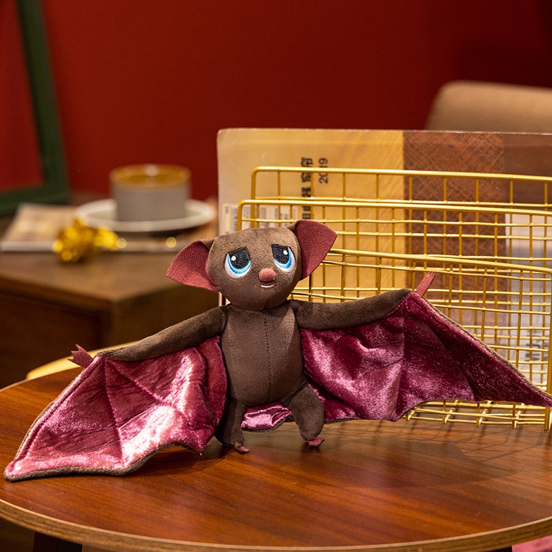 Adorable Vampire Bat Plush Toy - Soft Stuffed Creature with Spooky Charm for Halloween & Playtime 12