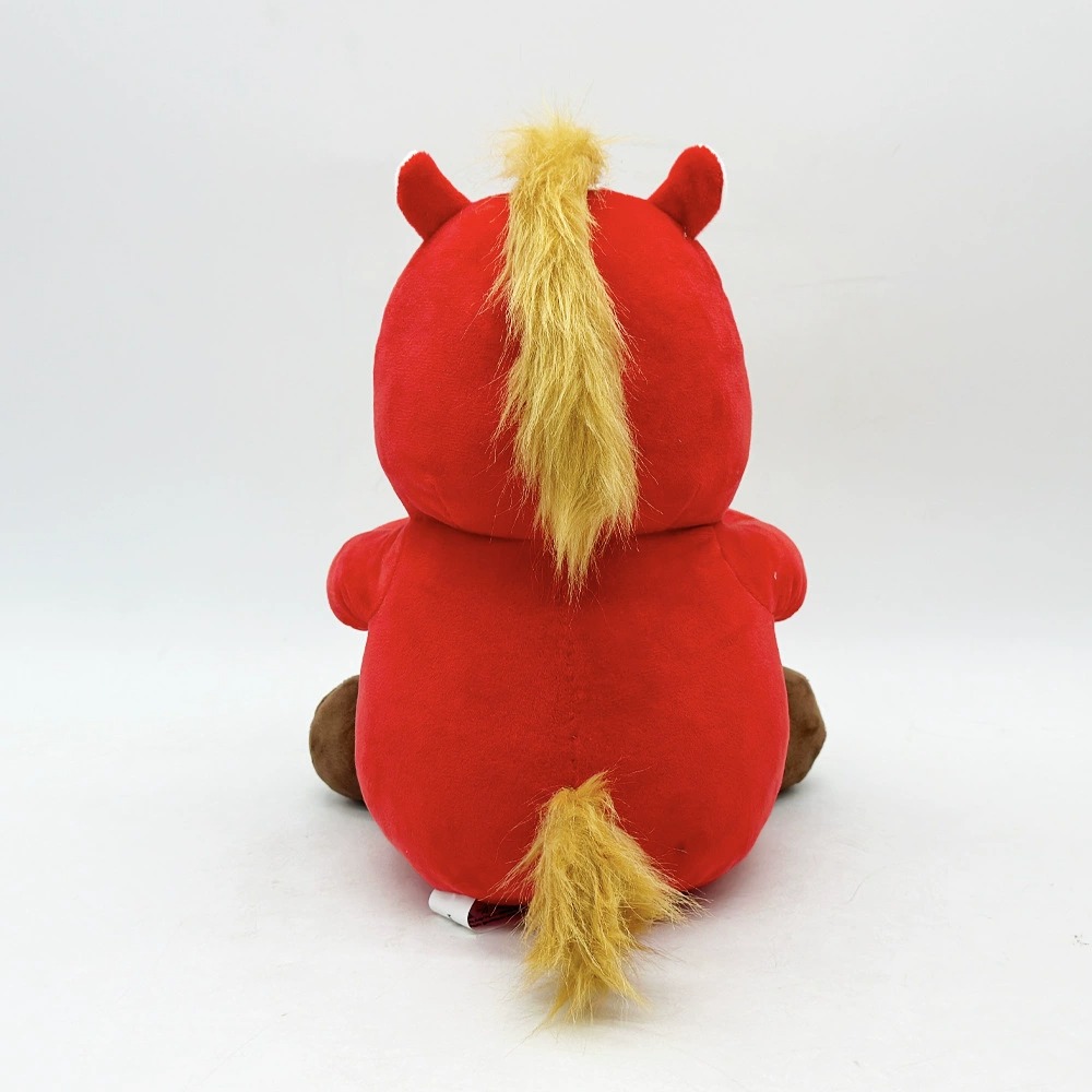 Peluche Cheval Rouge Mignon avec Lingot d'Or - 26 cm - Animal en Peluche Porte-Bonheur 18