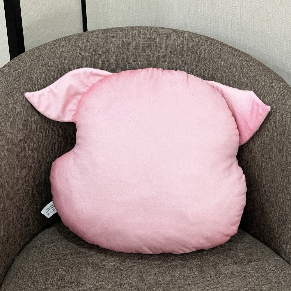 Cute Pink Pig Head Plush Pillow - 40cm Soft Stuffed Animal Cushion 13
