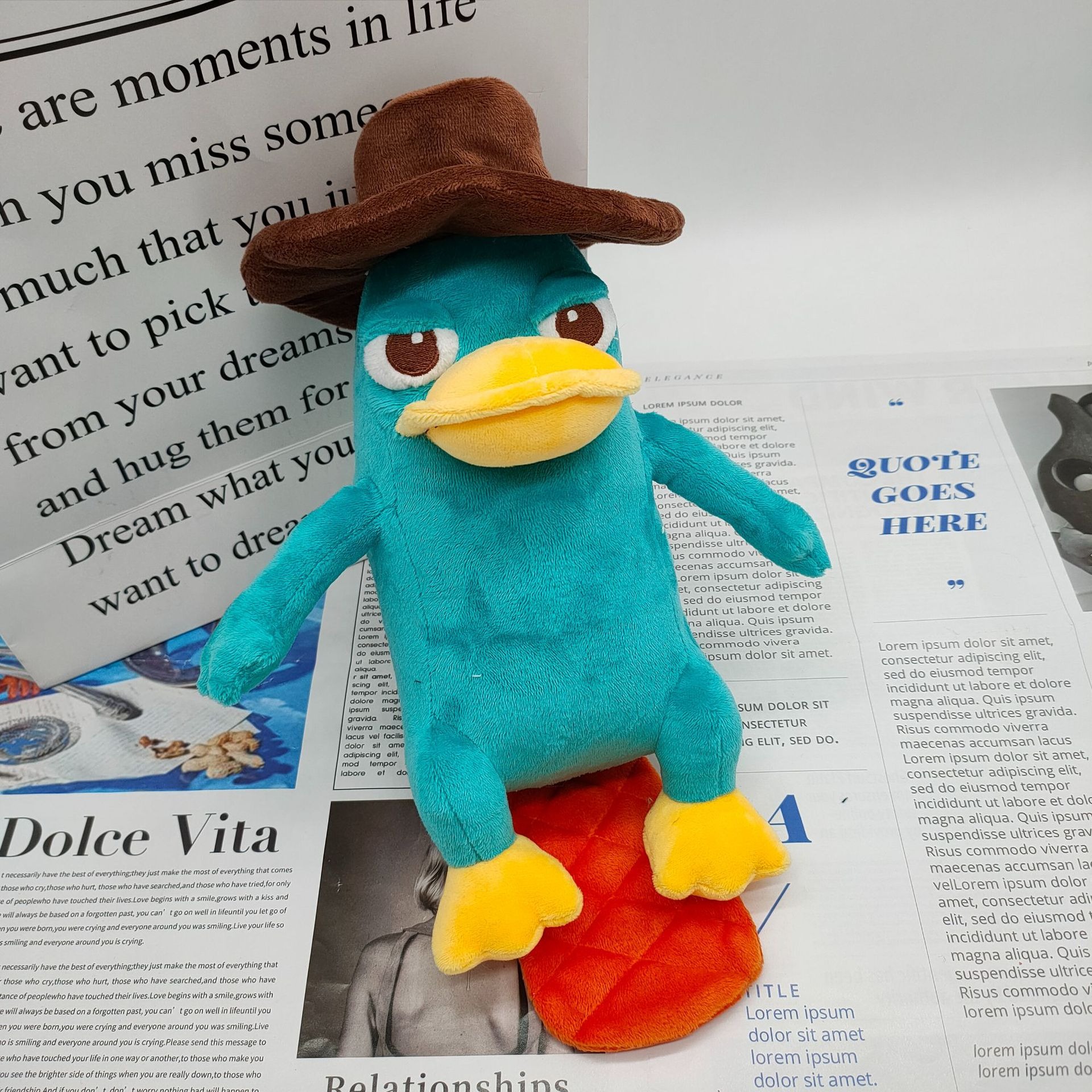 Manufacturer Perry the Platypus Plush Toy 25cm Cartoon Cotton Animals Stuffed Soft Toy Perry Ornitorrinco Peluche 11