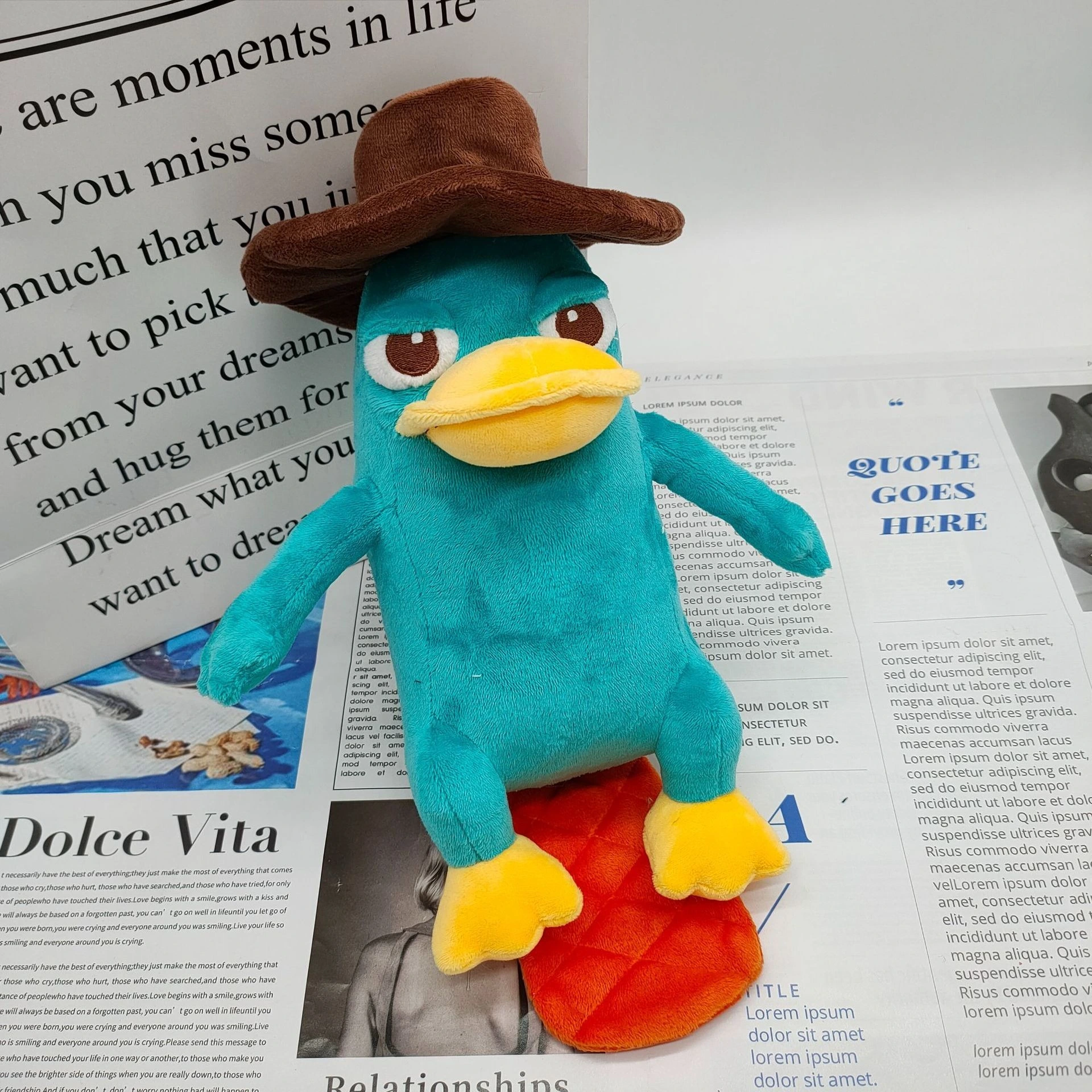 Manufacturer Perry the Platypus Plush Toy 25cm Cartoon Cotton Animals Stuffed Soft Toy Perry Ornitorrinco Peluche 1