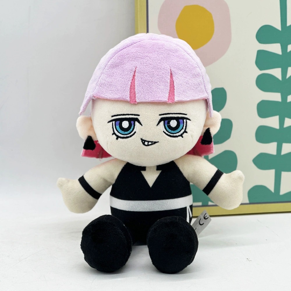 18cm Cute Stuffed Toy with Pink Hair & Black Out New PANTY & STOCKING with GARTERBELT  Anime Character Plush Doll 11