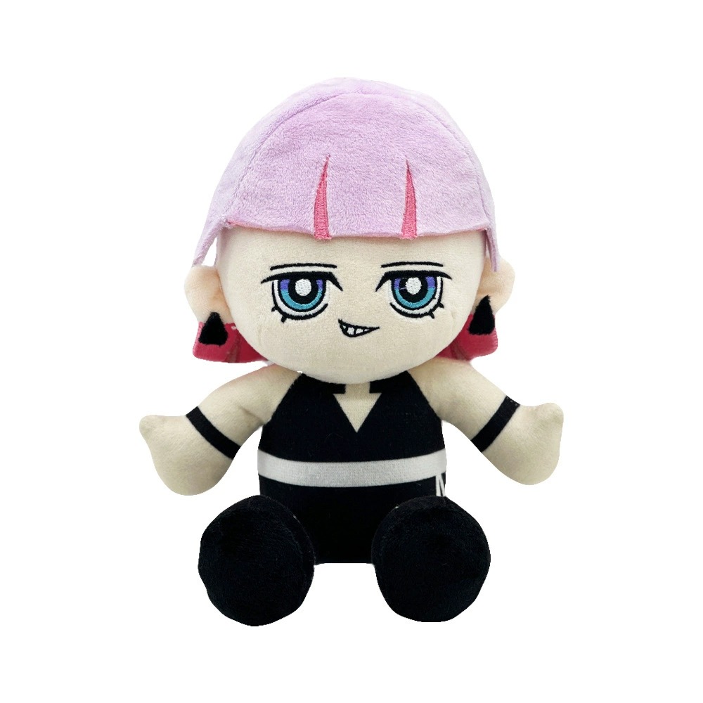 18cm Cute Stuffed Toy with Pink Hair & Black Out New PANTY & STOCKING with GARTERBELT  Anime Character Plush Doll 20