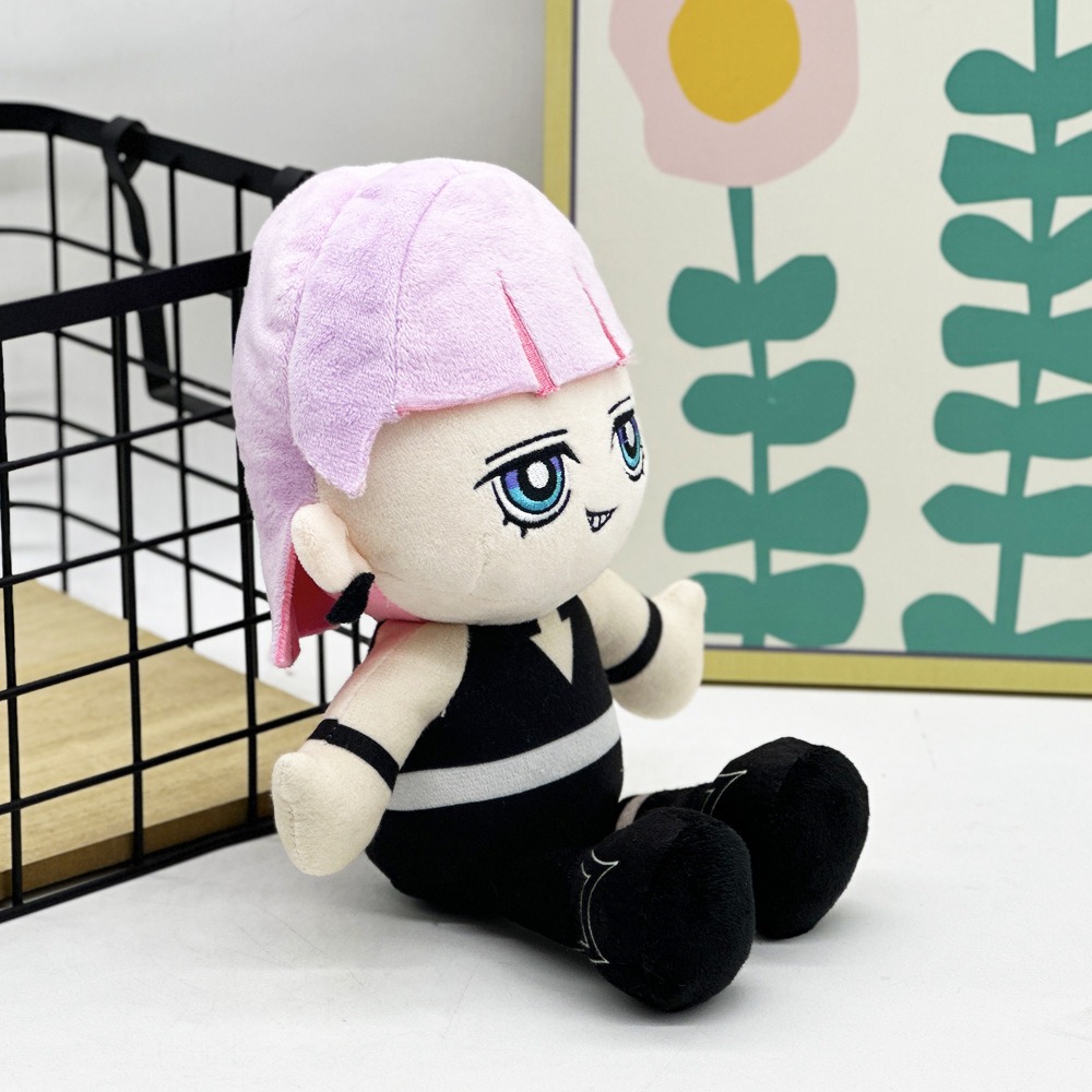 18cm Cute Stuffed Toy with Pink Hair & Black Out New PANTY & STOCKING with GARTERBELT  Anime Character Plush Doll 14