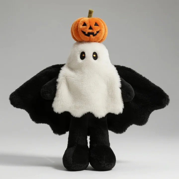 Милая плюшевая кукла-призрак на Хэллоуин в виде тыквы и шляпки. 16