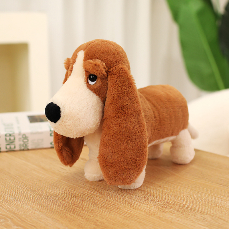 Basset Hound Plush Toys - Cute Long - Eared Dog Stuffed Animals, Adorable Home Decor/Toys for Kids 12