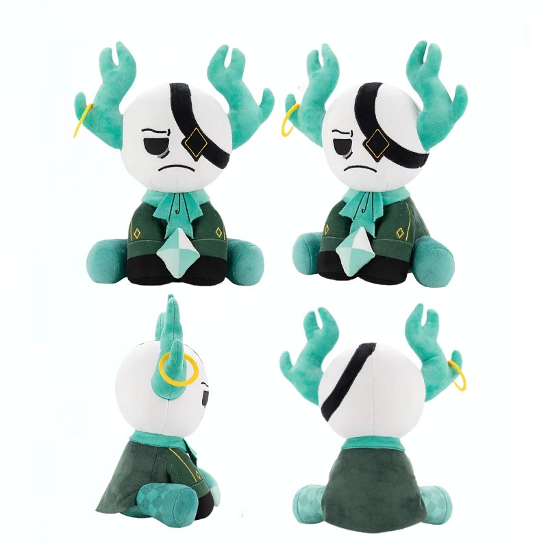 Мягкая плюшевая игрушка «Медицинский набор» (26 см), с рогами и повязкой на глазу, милая плюшевая игрушка в стиле аниме для коллекционеров и поклонников. 8