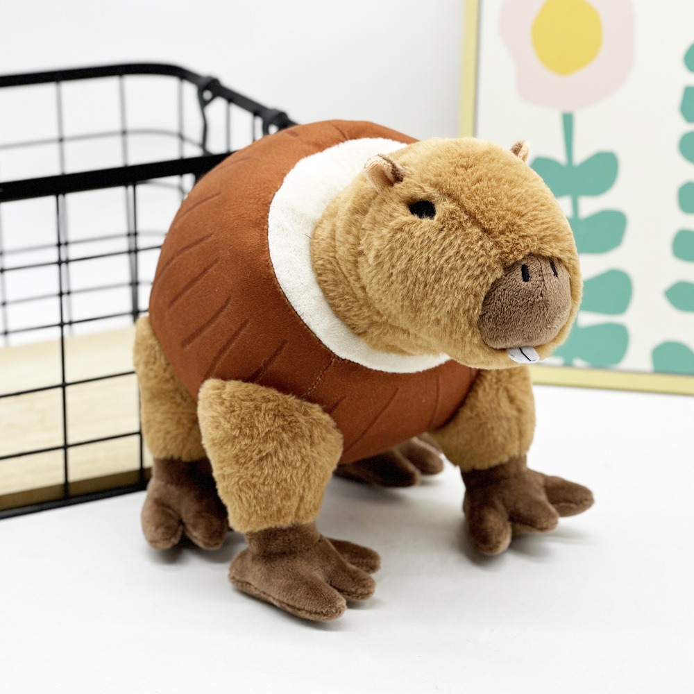 Brainrot tralro Tralala Plush Capybara in Barrel Plush Toy 24cm Funny Soft Stuffed Animal Gift for Kids and Meme Lovers 13