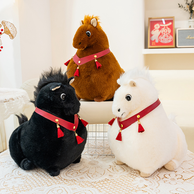 Creative design of the mascot for the Year of the Horse, plush doll with a cute shape, soft and comfortable 11