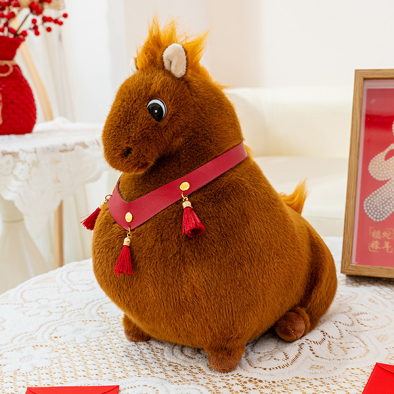 Creative design of the mascot for the Year of the Horse, plush doll with a cute shape, soft and comfortable 12