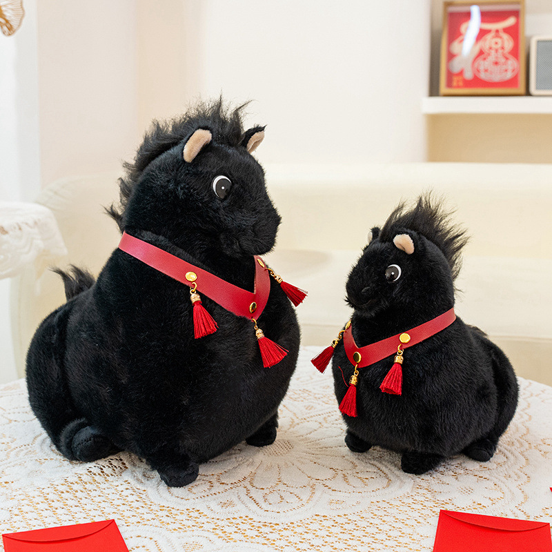 Creative design of the mascot for the Year of the Horse, plush doll with a cute shape, soft and comfortable 17