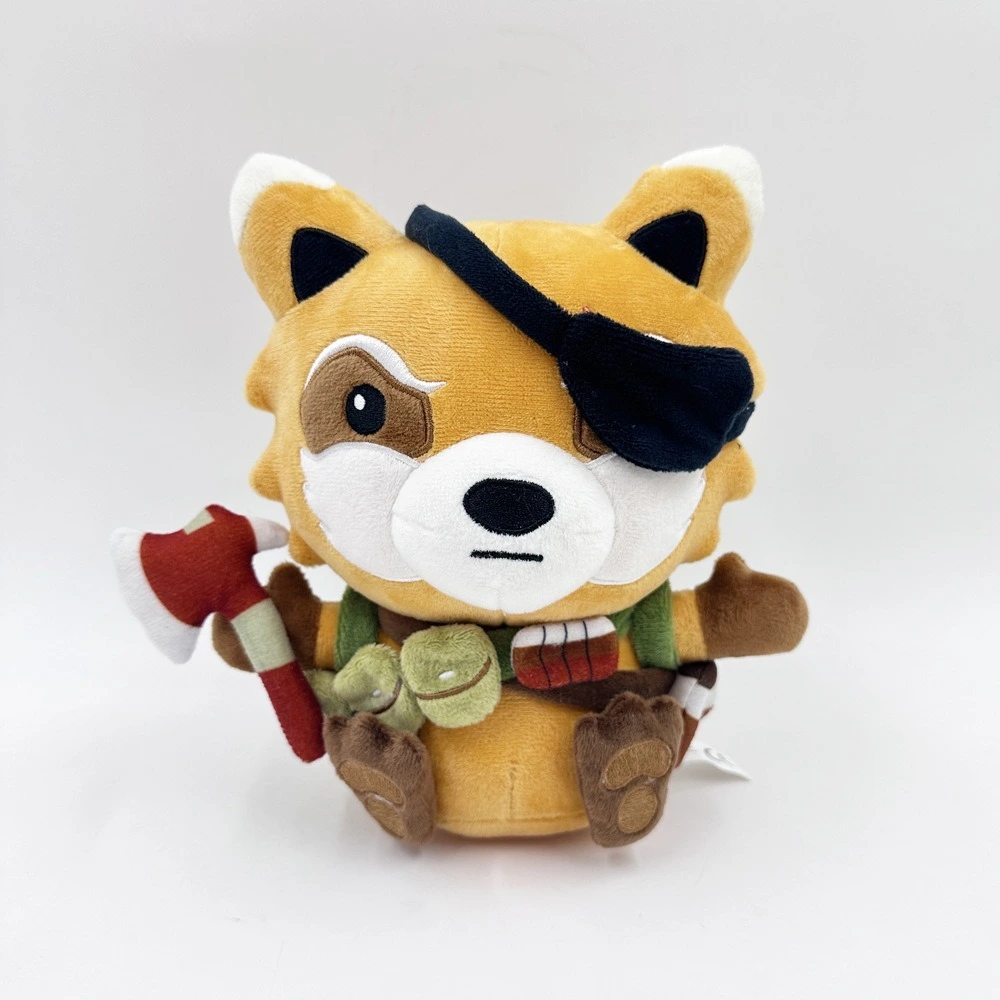 Peluche Spiffo, raton laveur pirate inébranlable avec hache, 22 cm, peluche douce, cadeau pour enfants et collectionneurs 1