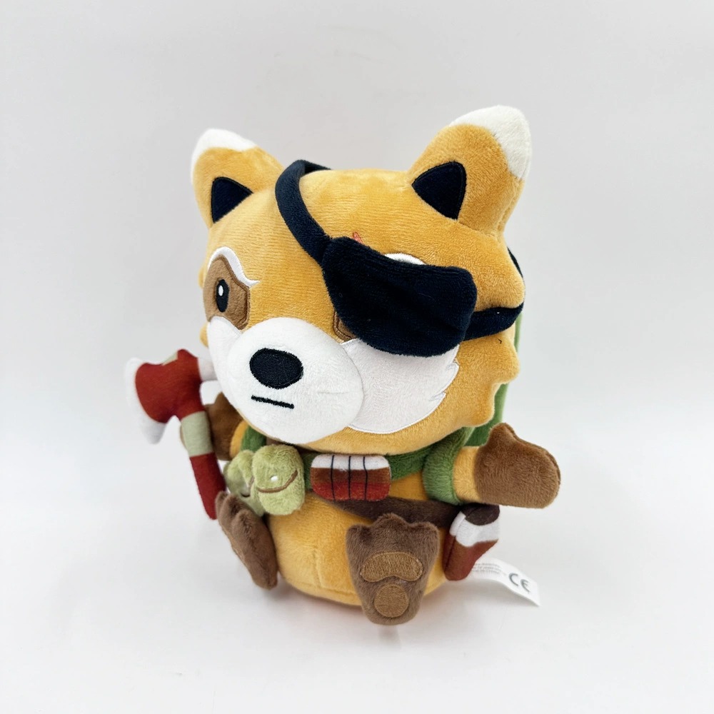 Peluche Spiffo, raton laveur pirate inébranlable avec hache, 22 cm, peluche douce, cadeau pour enfants et collectionneurs 14