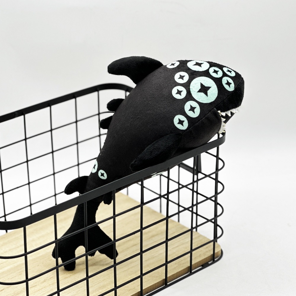 15cm Creative Pressure Eyefestation Plushie Toy Game Figure Black Fish Stuffed Animal Toys Kids Doll Gifts 12