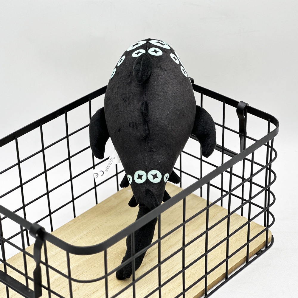 15cm Creative Pressure Eyefestation Plushie Toy Game Figure Black Fish Stuffed Animal Toys Kids Doll Gifts 16
