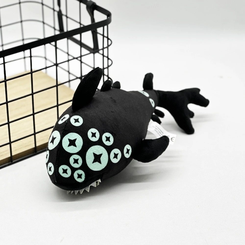 15cm Creative Pressure Eyefestation Plushie Toy Game Figure Black Fish Stuffed Animal Toys Kids Doll Gifts 1