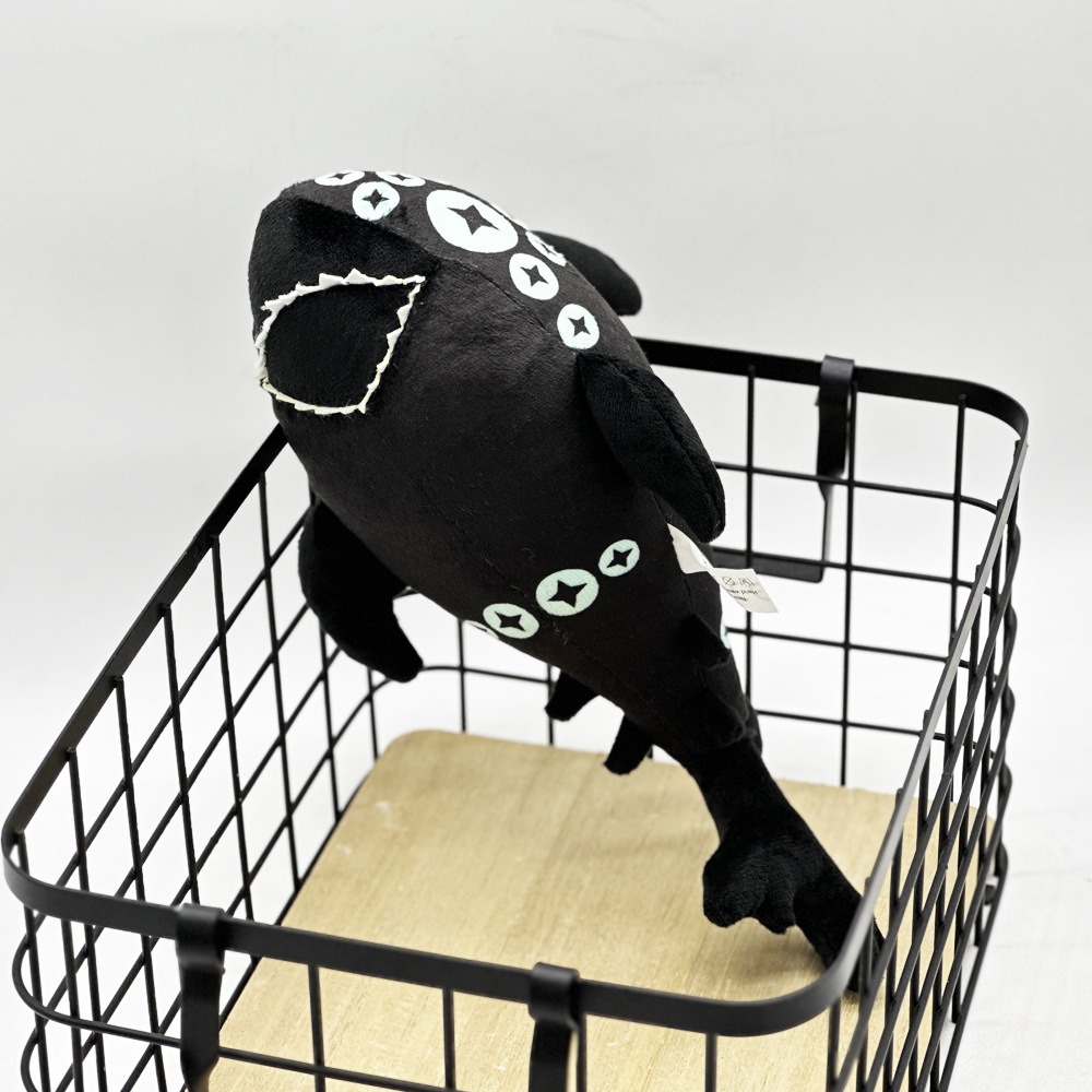 15cm Creative Pressure Eyefestation Plushie Toy Game Figure Black Fish Stuffed Animal Toys Kids Doll Gifts 13