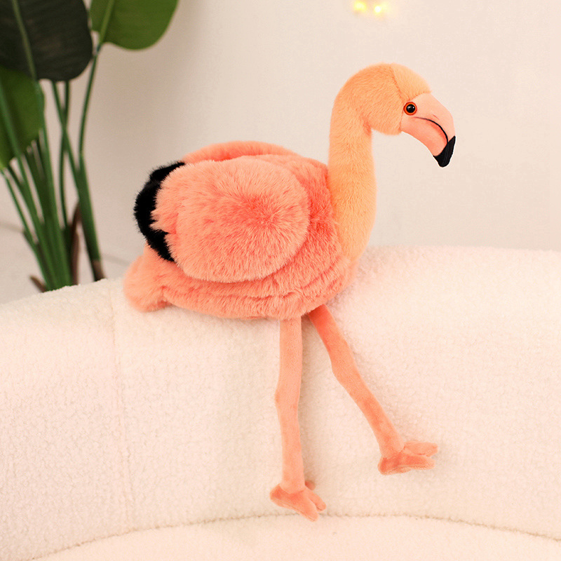 Creative Design Plush Doll with Flamingo - like Simulation Shape, a Gift for Kids 12