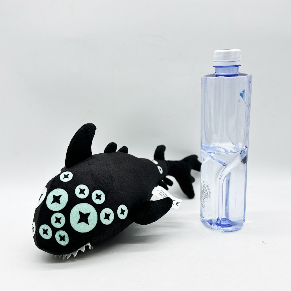 15cm Creative Pressure Eyefestation Plushie Toy Game Figure Black Fish Stuffed Animal Toys Kids Doll Gifts 19