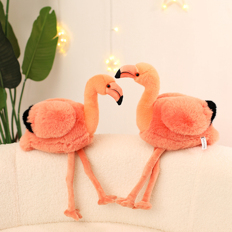 Creative Design Plush Doll with Flamingo - like Simulation Shape, a Gift for Kids 14