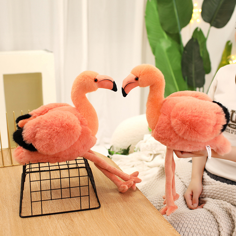 Creative Design Plush Doll with Flamingo - like Simulation Shape, a Gift for Kids 17