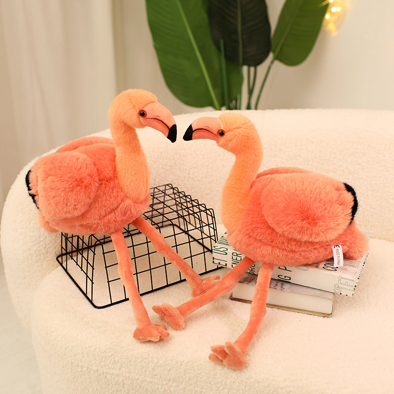 Creative Design Plush Doll with Flamingo - like Simulation Shape, a Gift for Kids 13