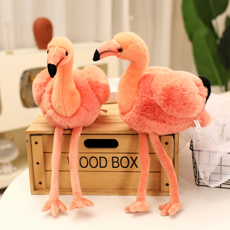 Creative Design Plush Doll with Flamingo - like Simulation Shape, a Gift for Kids 16