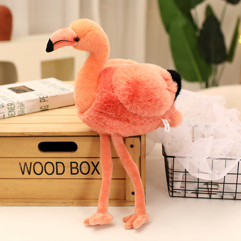 Creative Design Plush Doll with Flamingo - like Simulation Shape, a Gift for Kids 15