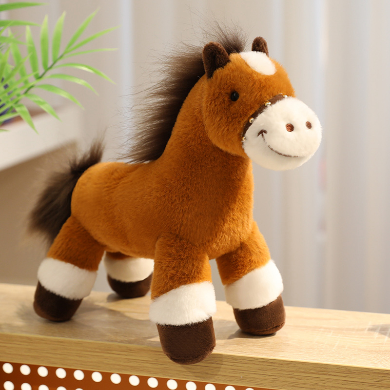 Creative design of brown horse plush dolls, unique shapes, factory direct sales 13