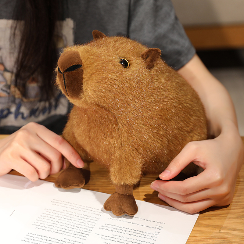 Simulation capybara creative design plush doll with simulated shape, factory direct sale 12