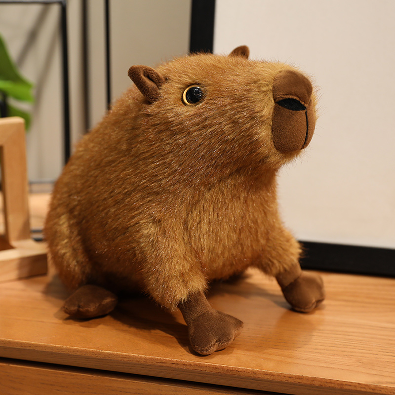 Simulation capybara creative design plush doll with simulated shape, factory direct sale 11