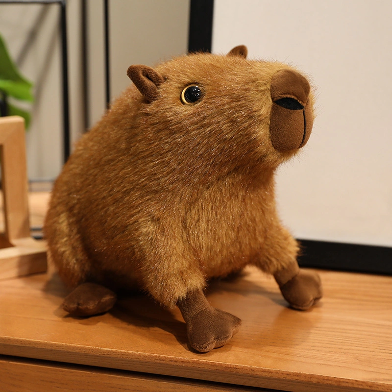 Simulation capybara creative design plush doll with simulated shape, factory direct sale 1