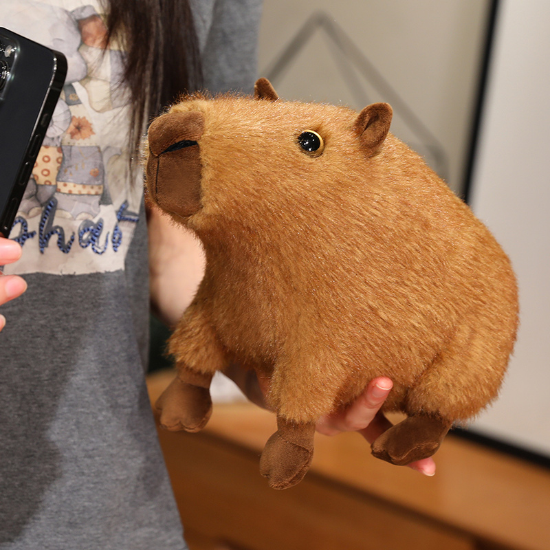 Simulation capybara creative design plush doll with simulated shape, factory direct sale 13