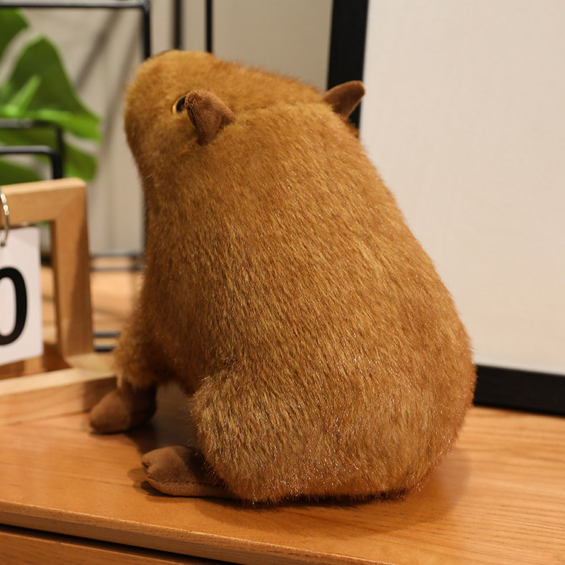 Simulation capybara creative design plush doll with simulated shape, factory direct sale 14