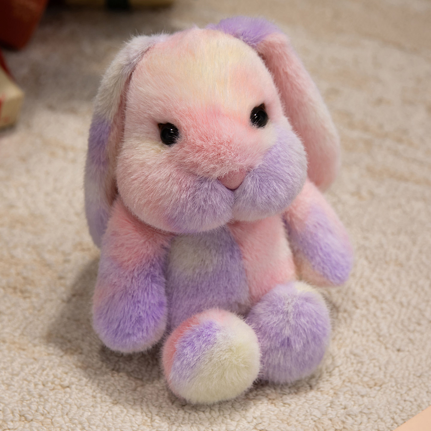 Creative design of colorful rabbit plush dolls, soft and comfortable, a gift for children 12
