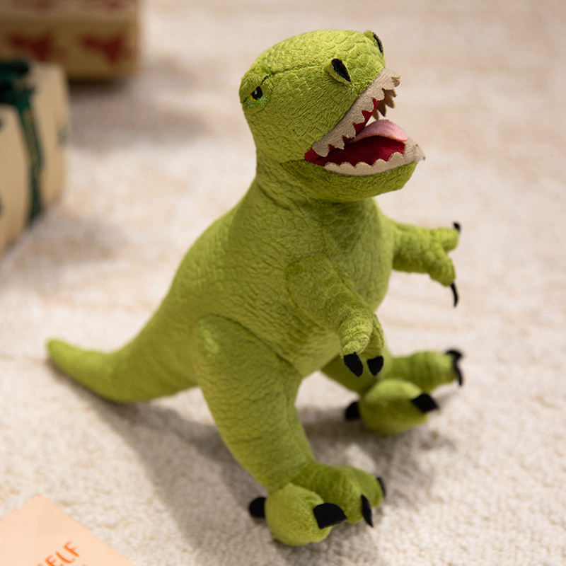 Diseños creativos de múltiples muñecos de peluche con forma de dinosaurio, que son regalos educativos y agradables para los niños. 13