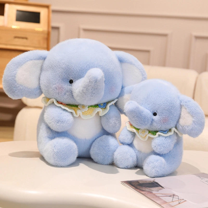 Creative design of a bib - wearing elephant plush doll with a cute and funny animal shape, a gift for children 1