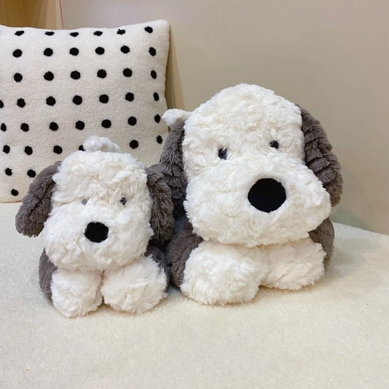 Realistic Dog Plushies Kawaii Gray Puppy Doll for Kids Gift Cute Stuffed Animals Wholesale Dog Toys Manufacturers 1