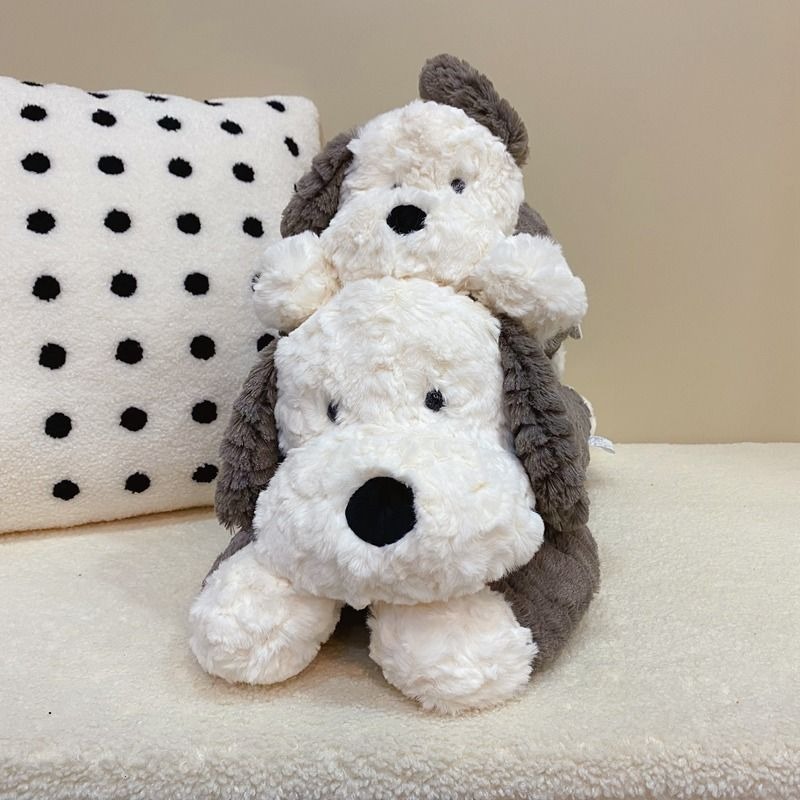 Realistic Dog Plushies Kawaii Gray Puppy Doll for Kids Gift Cute Stuffed Animals Wholesale Dog Toys Manufacturers 12