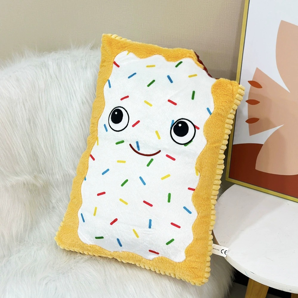 Cute Sprinkle Toast Plush Pillow - 48cm Kawaii Food - Shaped Stuffed Toy 14